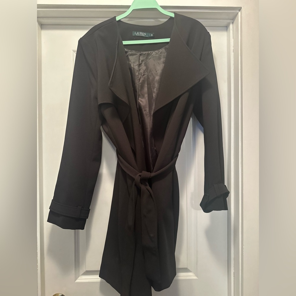 Lauren Ralph Lauren shawl collar wrap coat LARGE